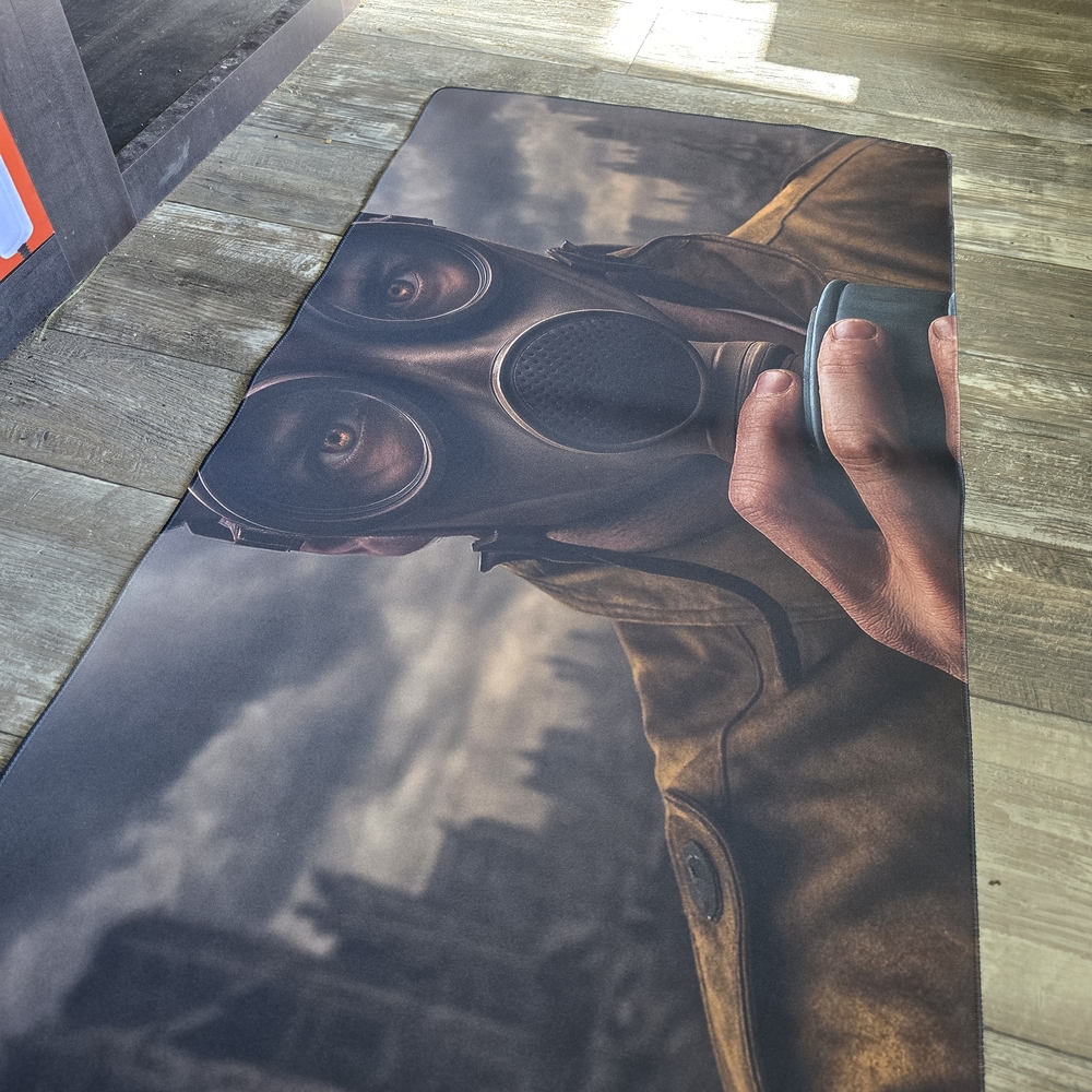 Gas Mask Art Rug